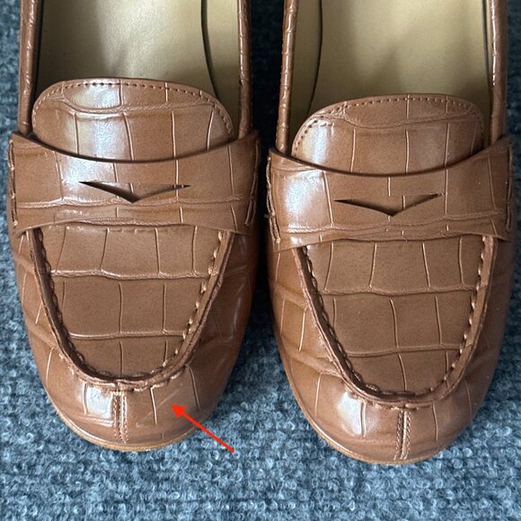 Michael Kors Loafers Womens 9M Brown Block Heel Faux Crocodile Embossed Pump - Picture 13 of 13